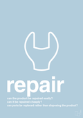 plakat: repair - heavenly blue-Miljø-A1two3