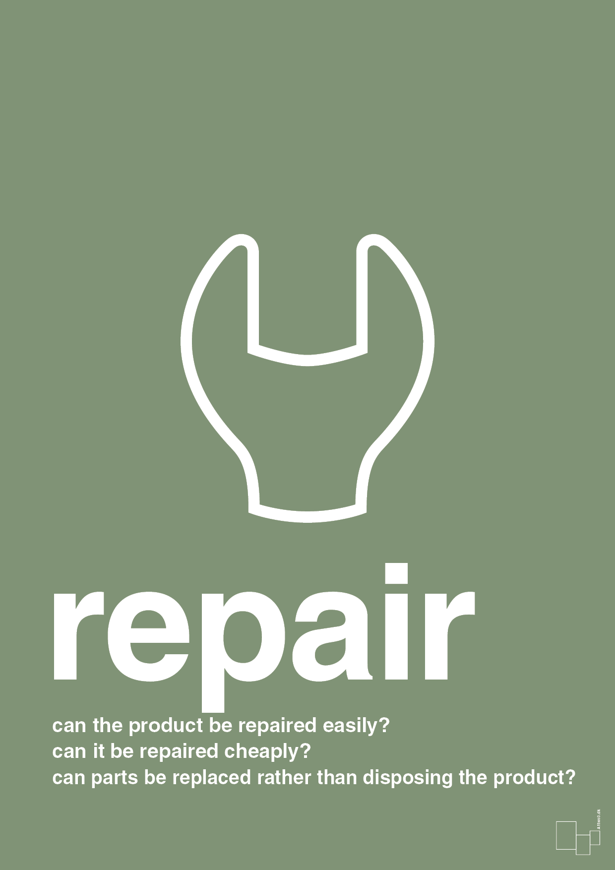 plakat: repair - jade-Miljø-A1two3