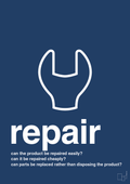 plakat: repair - lapis blue-Miljø-A1two3