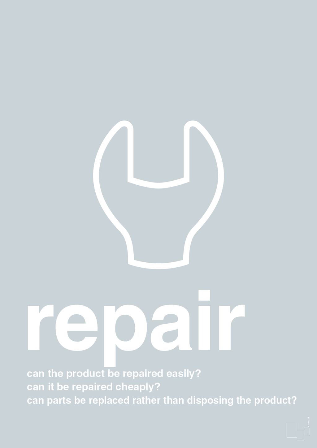plakat: repair - light drizzle-Miljø-A1two3
