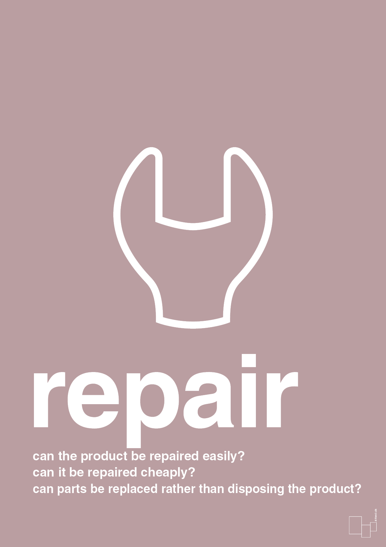 plakat: repair - light rose-Miljø-A1two3