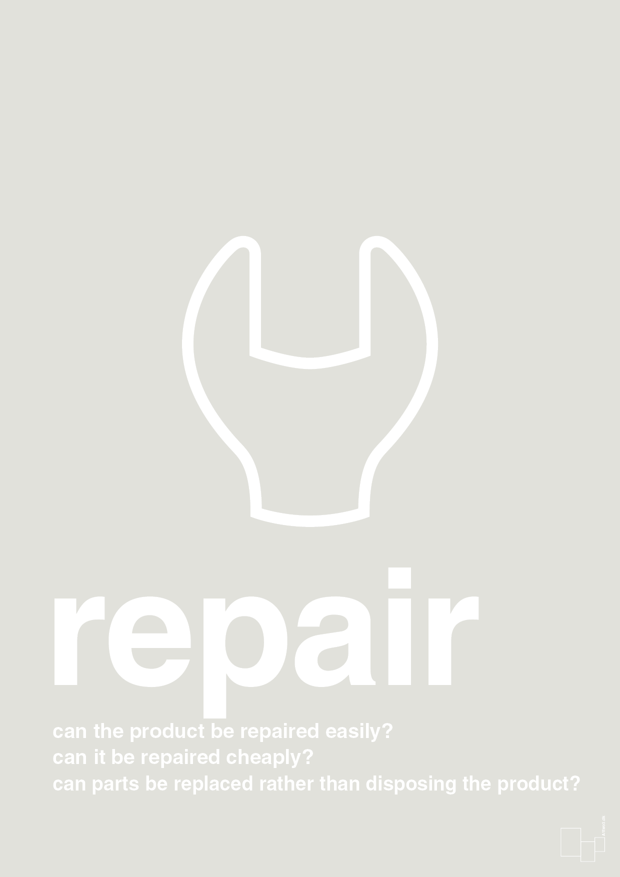 plakat: repair - painters white-Miljø-A1two3