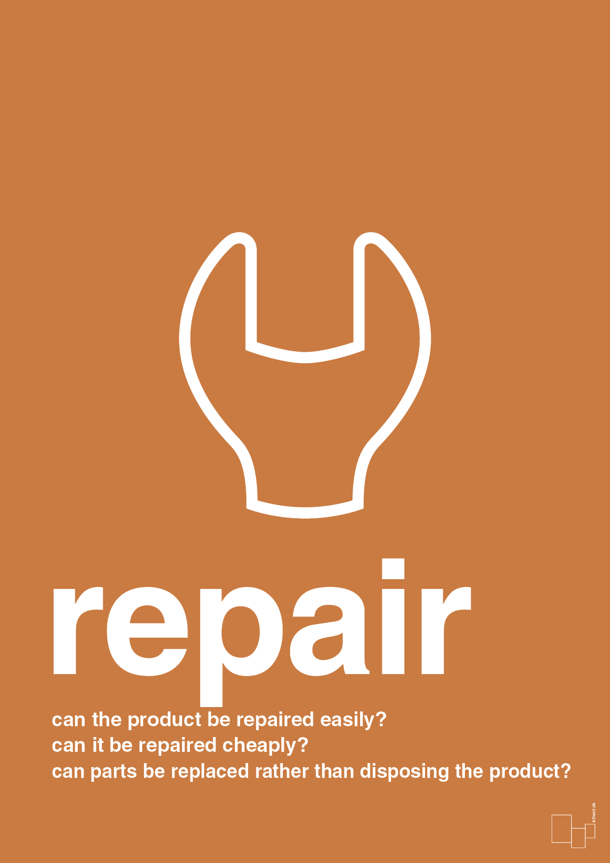 plakat: repair - rumba orange-Miljø-A1two3