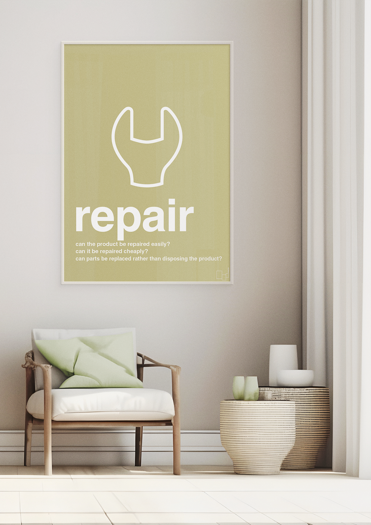 plakat: repair - creamy mushroom-Miljø-A1two3