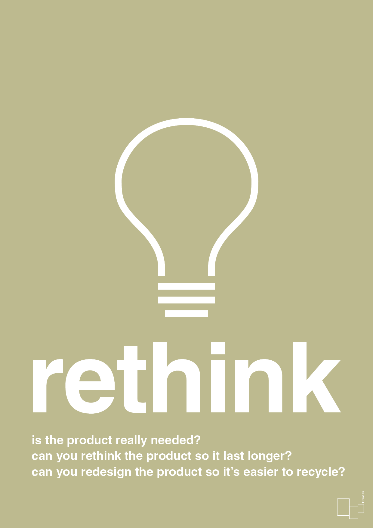 plakat: rethink - back to nature-Miljø-A1two3
