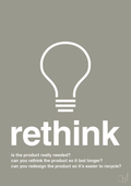 plakat: rethink - battleship gray-Miljø-A1two3