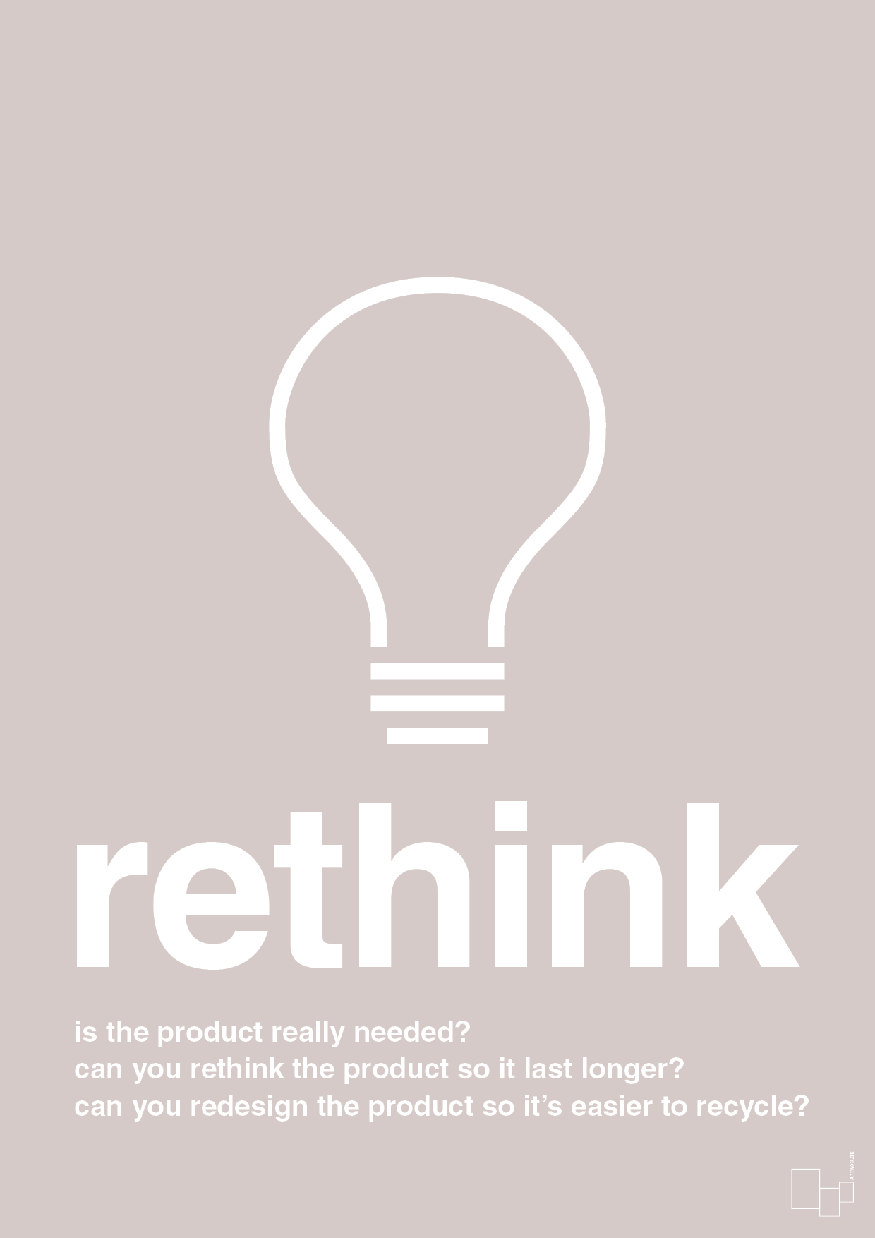 plakat: rethink - broken beige-Miljø-A1two3