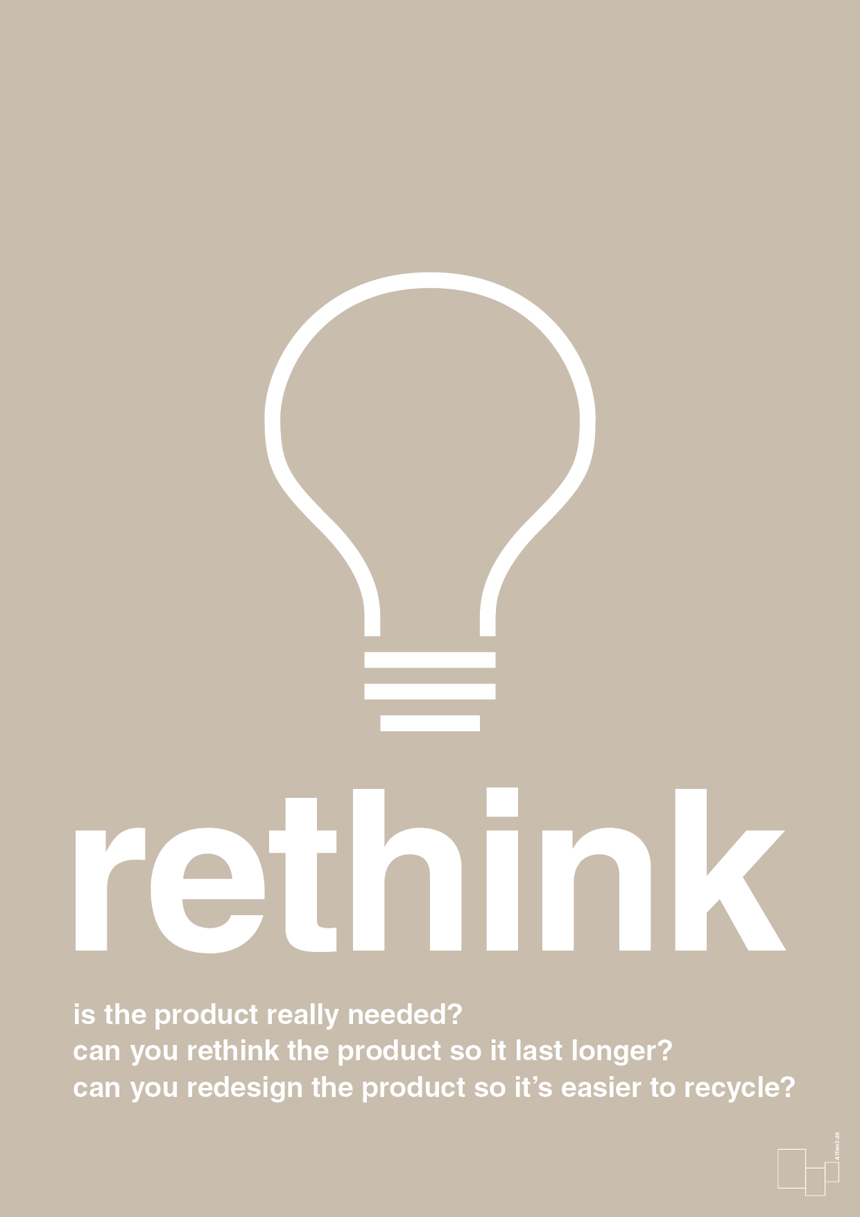 plakat: rethink - creamy mushroom-Miljø-A1two3