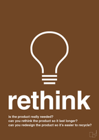 plakat: rethink - dark brown-Miljø-A1two3