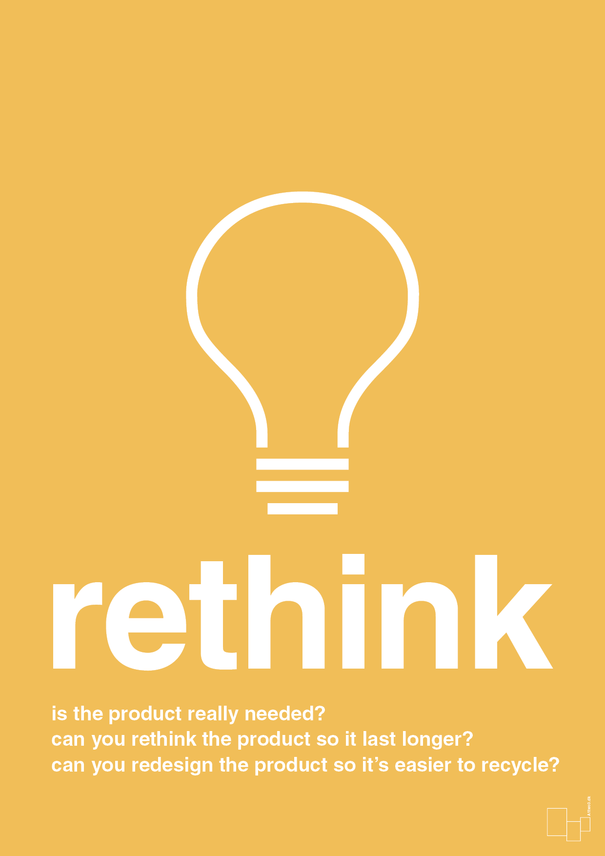 plakat: rethink - honeycomb-Miljø-A1two3