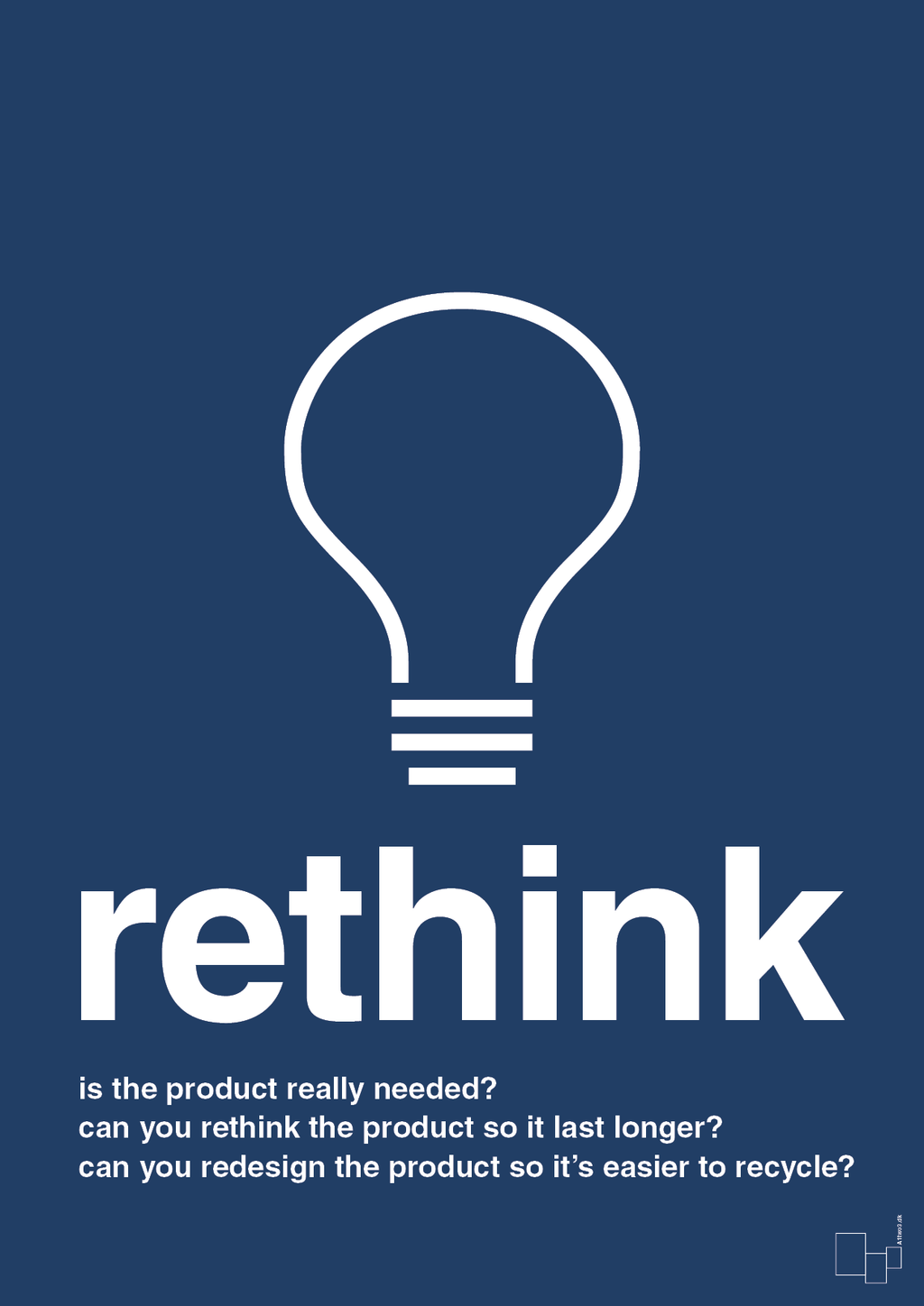 plakat: rethink - lapis blue-Miljø-A1two3