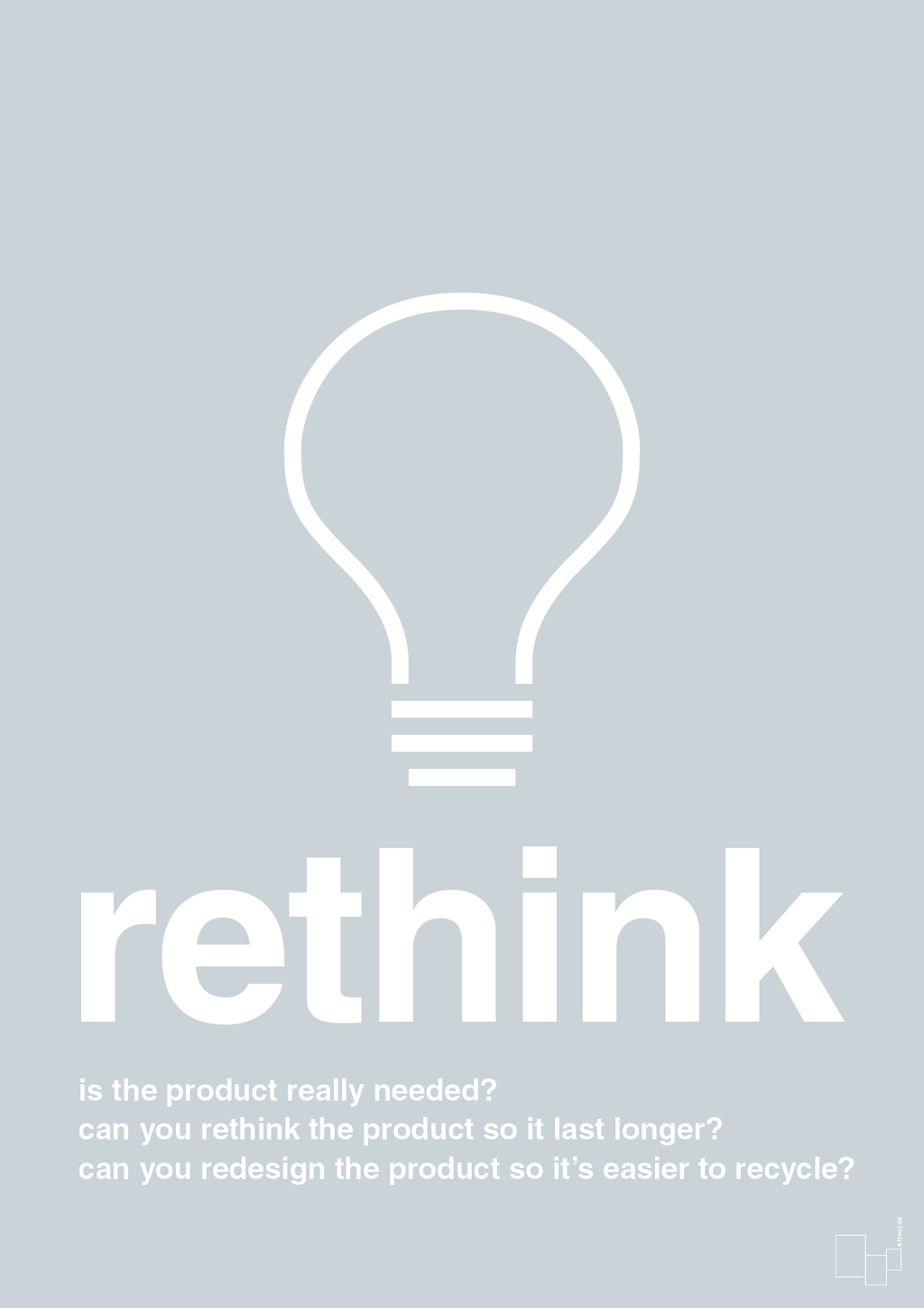 plakat: rethink - light drizzle-Miljø-A1two3