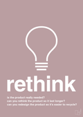 plakat: rethink - light rose-Miljø-A1two3