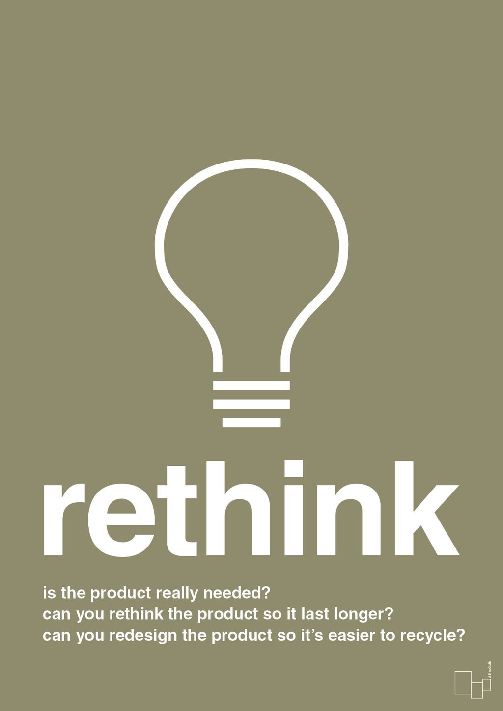 plakat: rethink - misty forrest-Miljø-A1two3