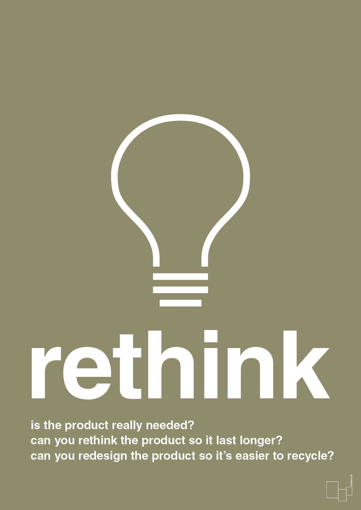 plakat: rethink - misty forrest-Miljø-A1two3