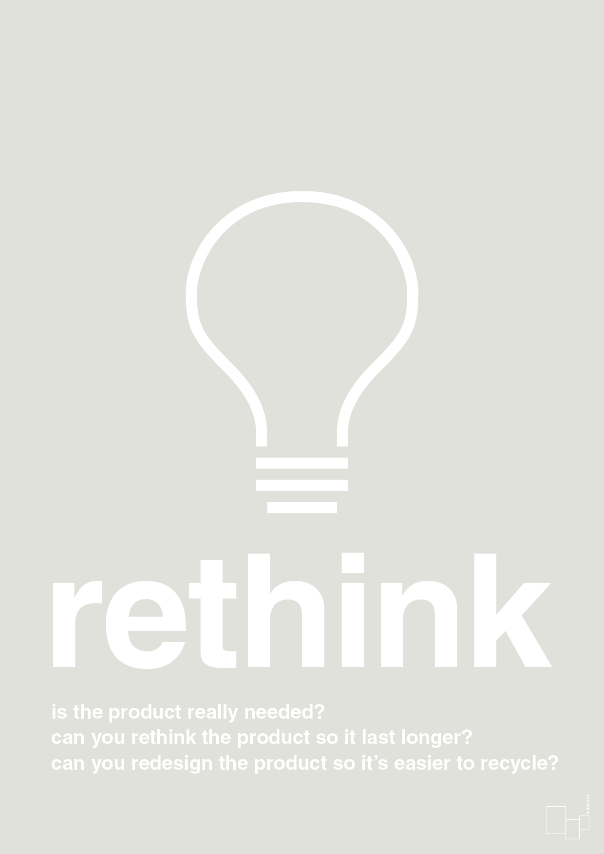 plakat: rethink - painters white-Miljø-A1two3