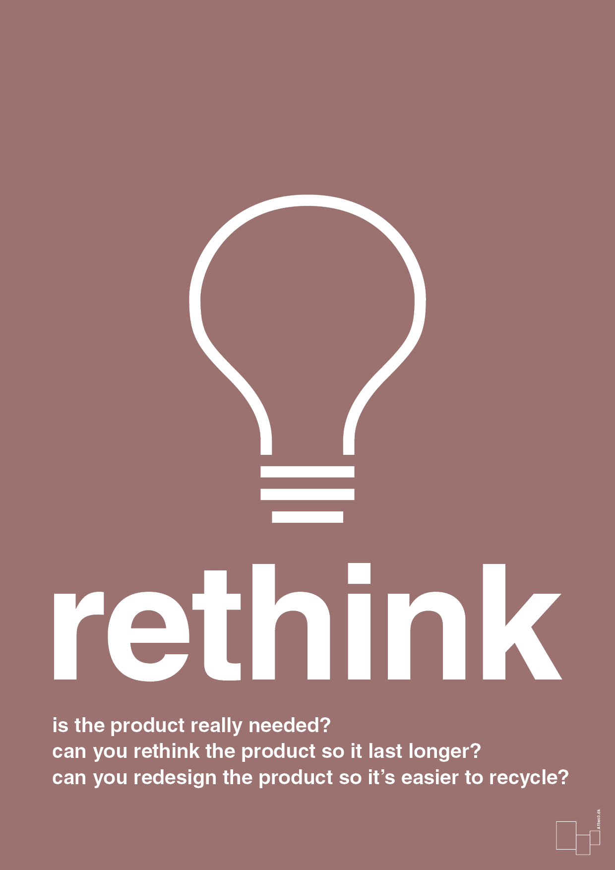 plakat: rethink - plum-Miljø-A1two3