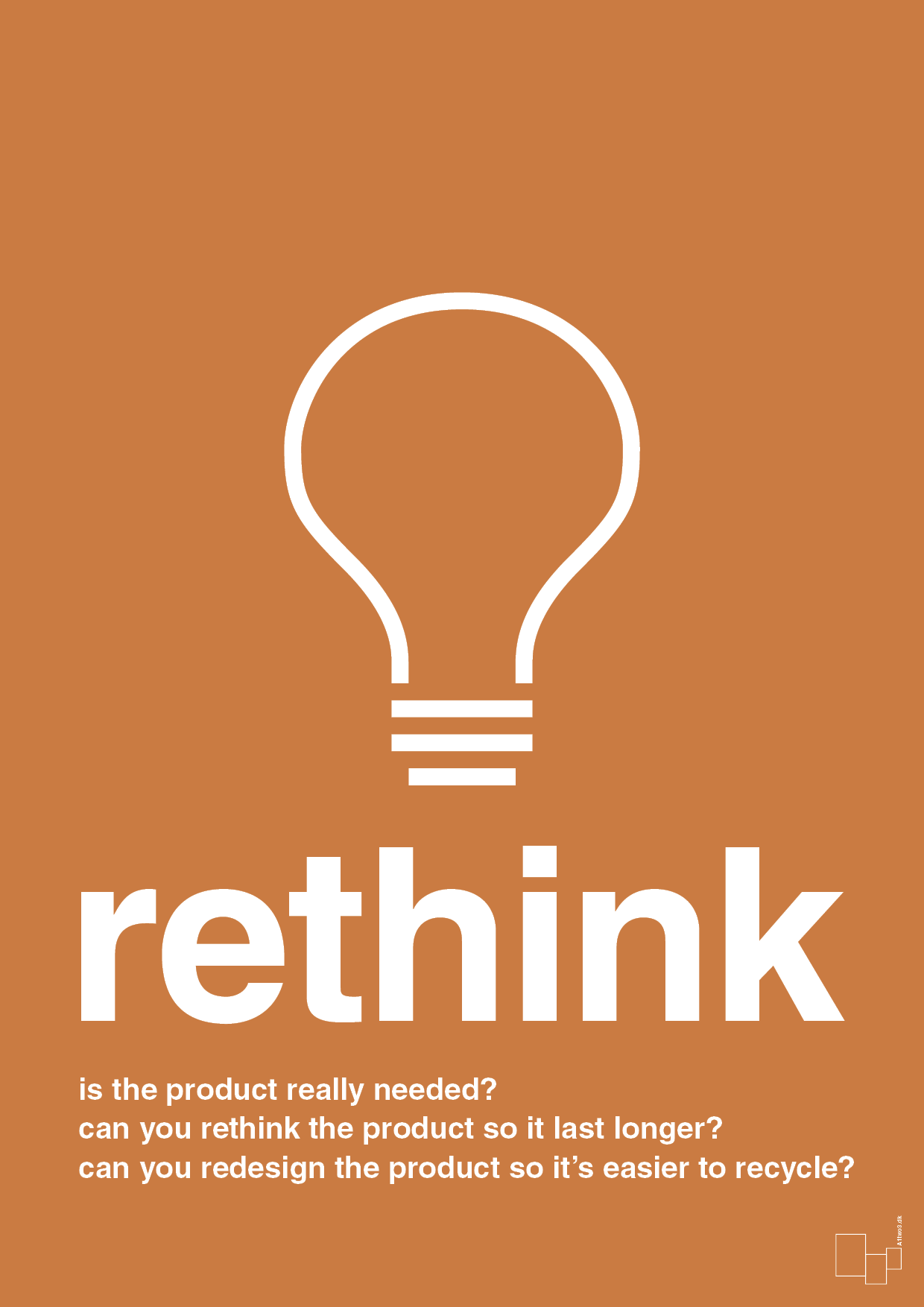 plakat: rethink - rumba orange-Miljø-A1two3