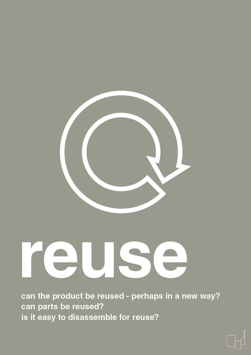 plakat: reuse - battleship gray-Miljø-A1two3