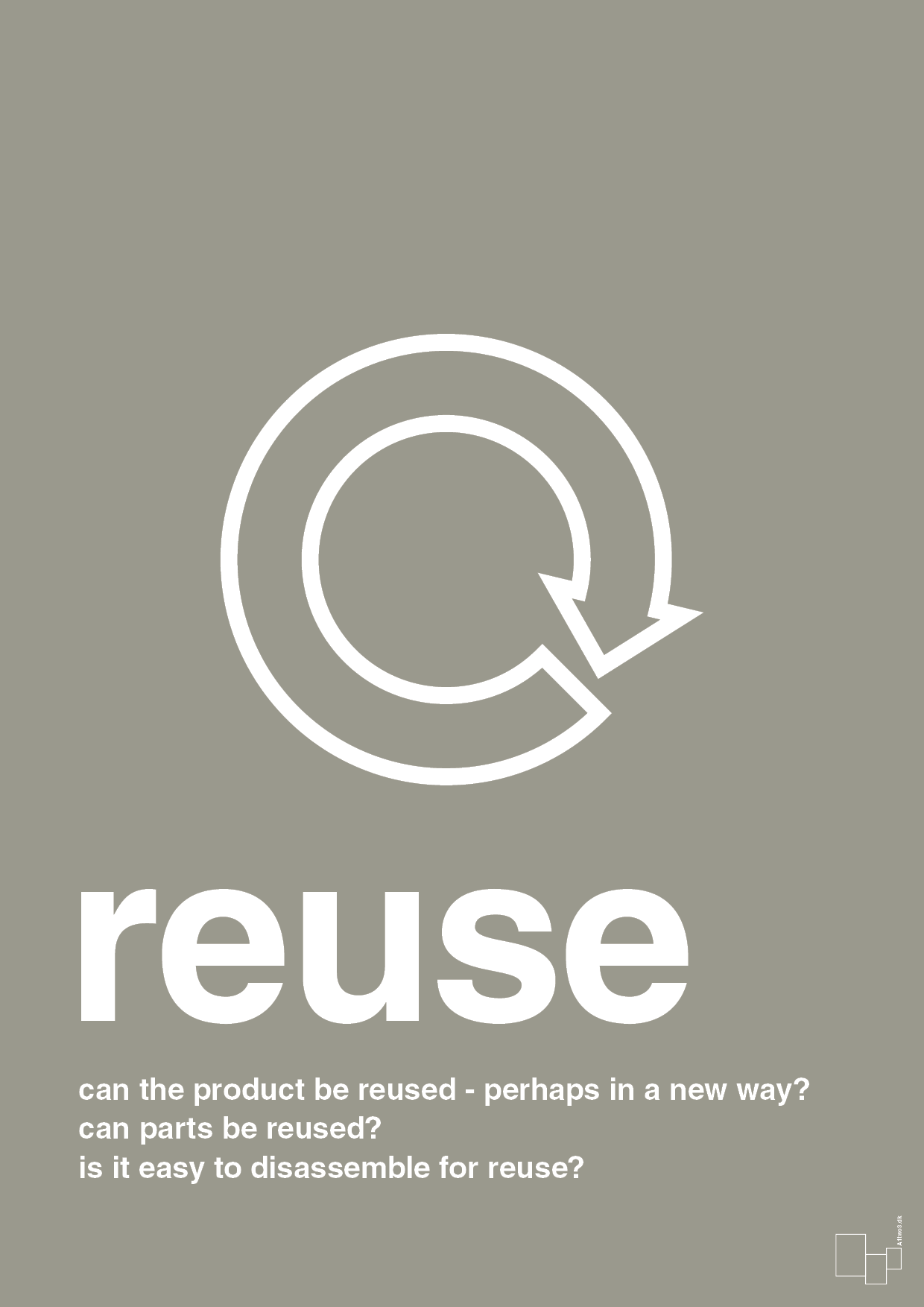 plakat: reuse - battleship gray-Miljø-A1two3