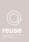 plakat: reuse - broken beige-Miljø-A1two3