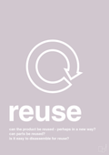 plakat: reuse - dusty lilac-Miljø-A1two3