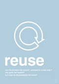plakat: reuse - heavenly blue-Miljø-A1two3