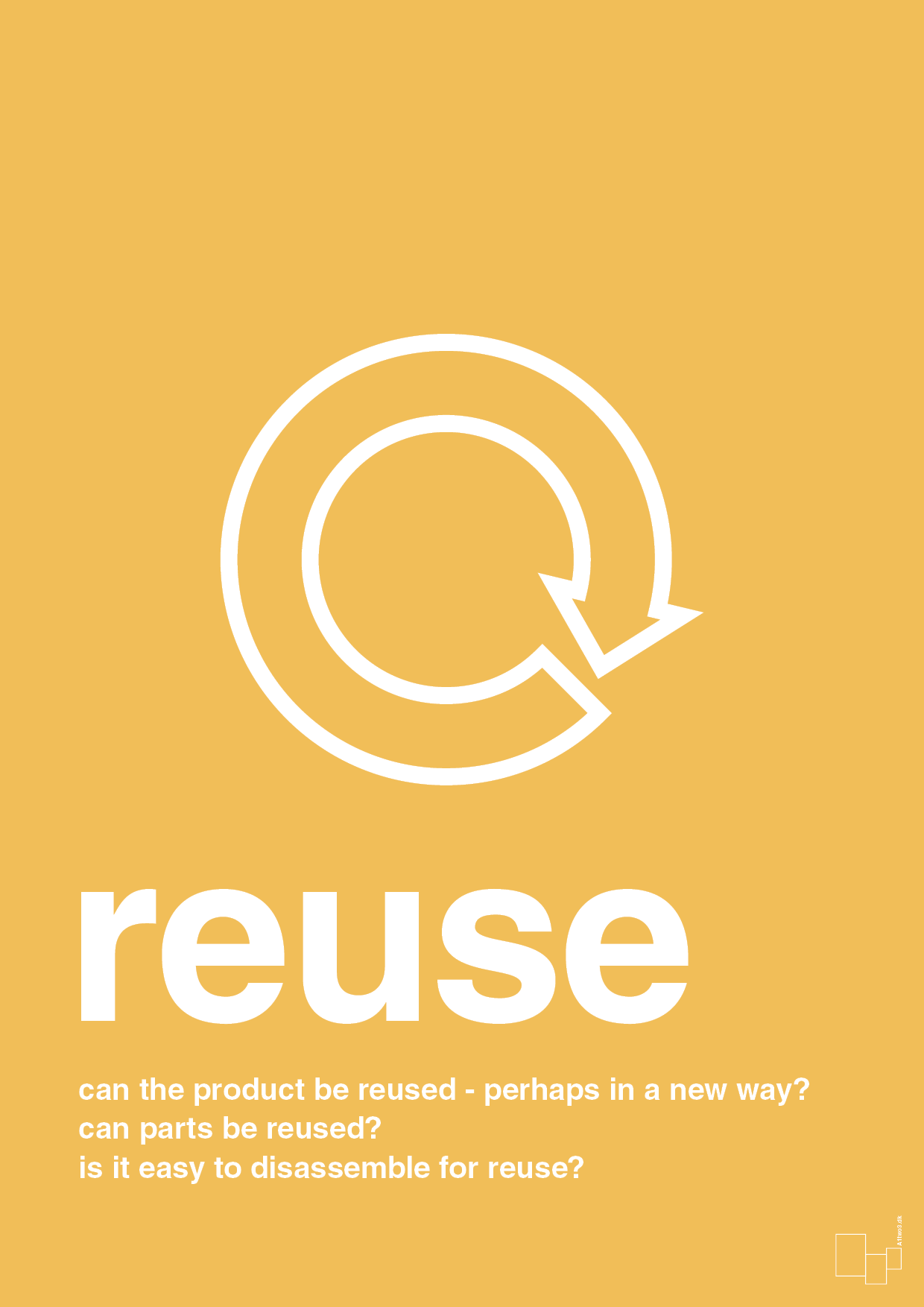plakat: reuse - honeycomb-Miljø-A1two3