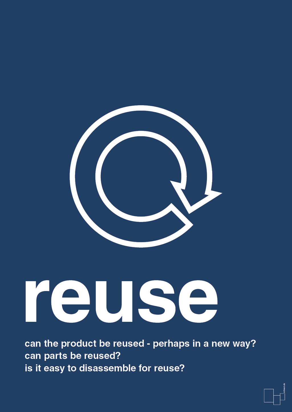 plakat: reuse - lapis blue-Miljø-A1two3