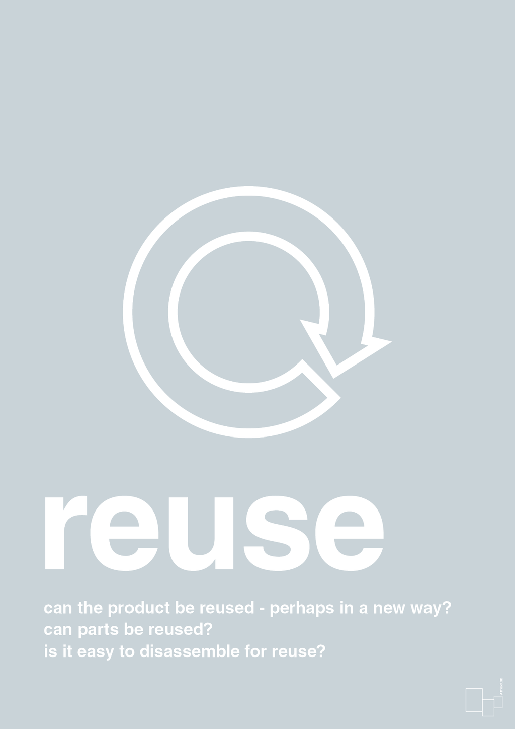 plakat: reuse - light drizzle-Miljø-A1two3