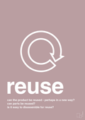 plakat: reuse - light rose-Miljø-A1two3
