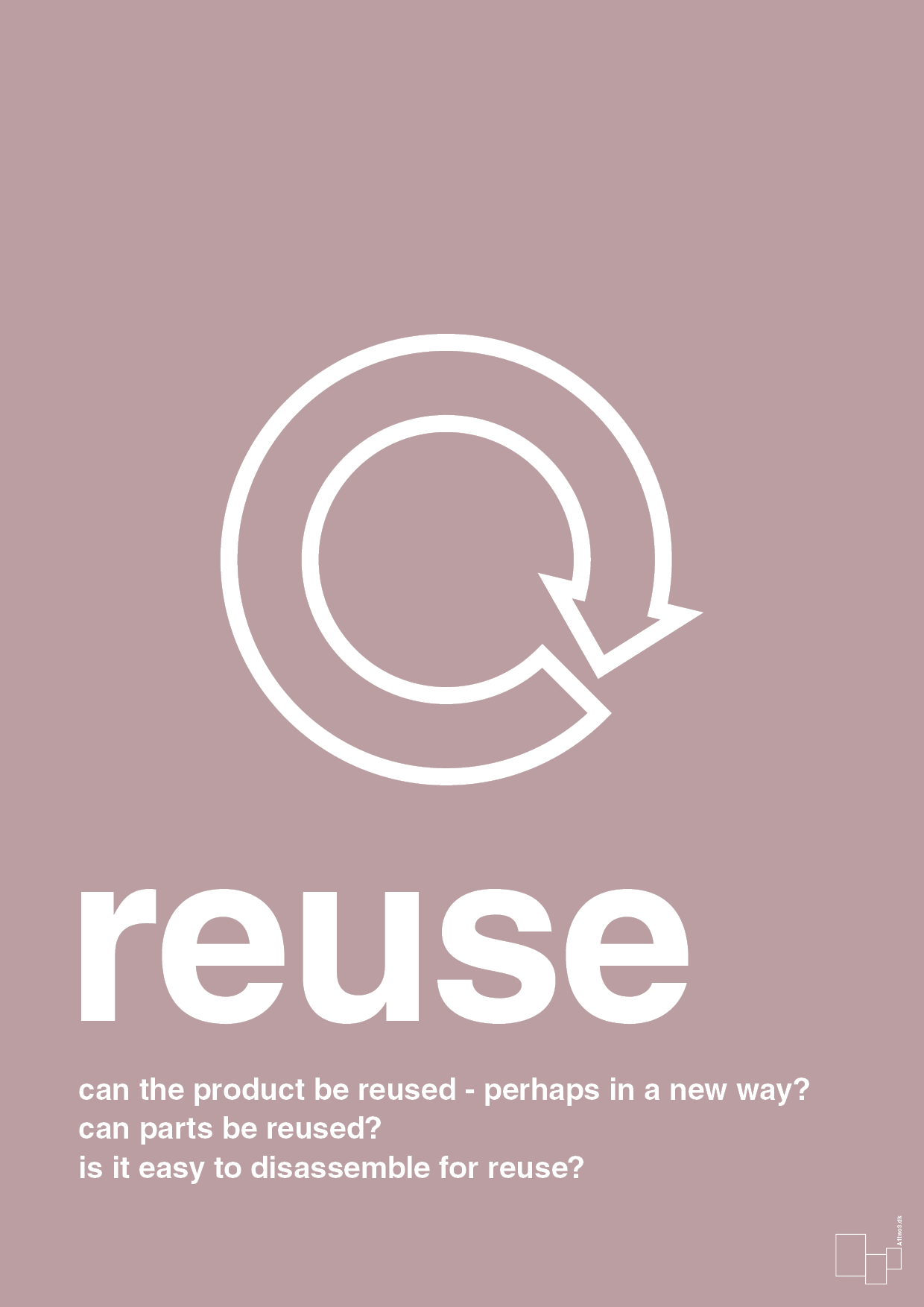 plakat: reuse - light rose-Miljø-A1two3