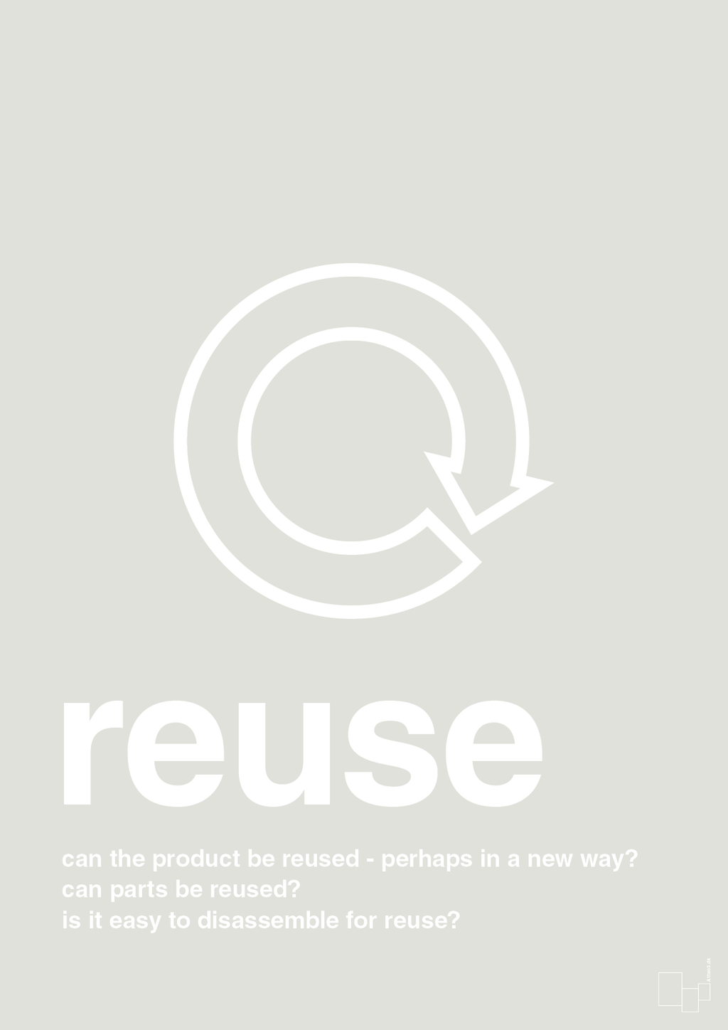 plakat: reuse - painters white-Miljø-A1two3