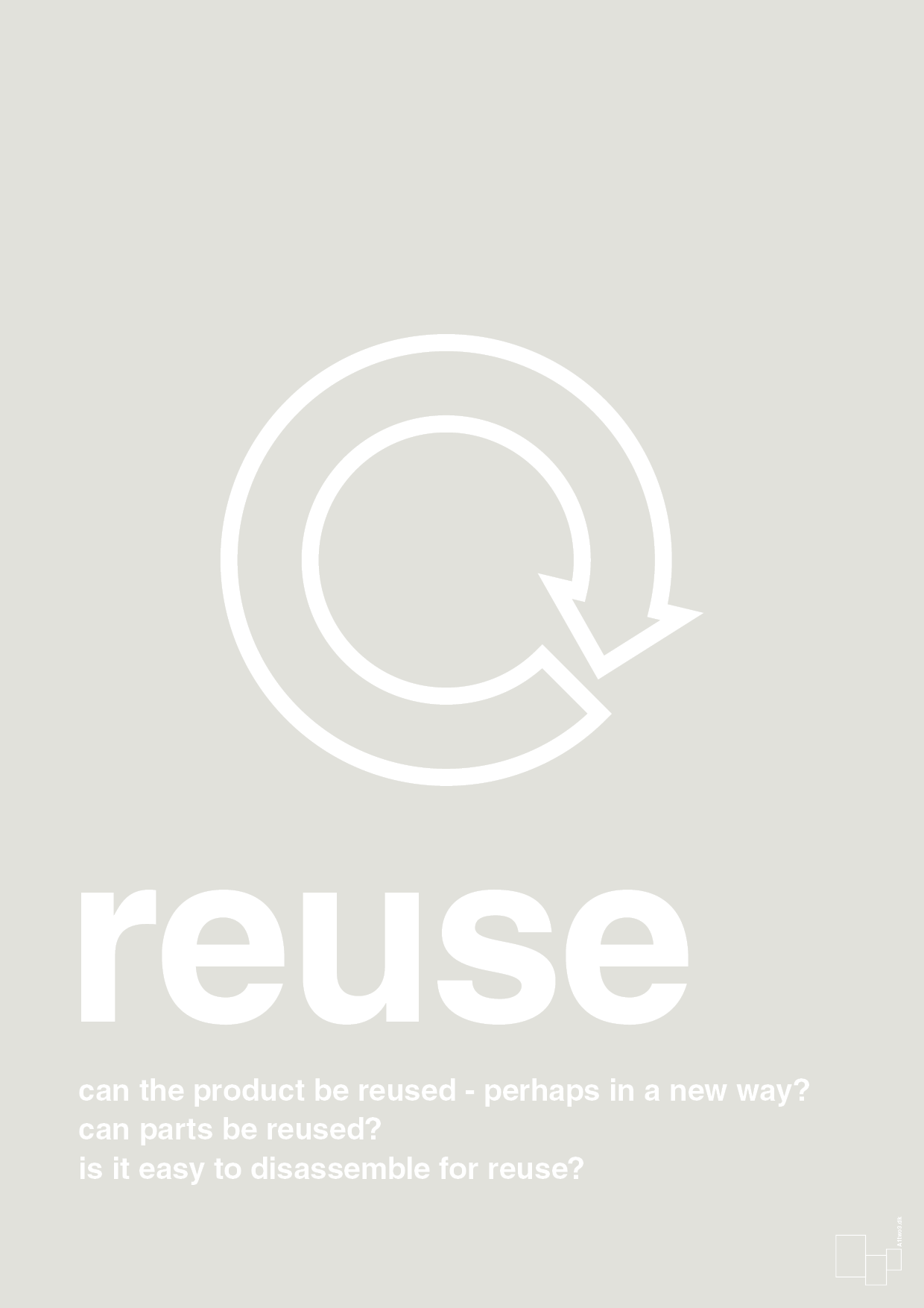 plakat: reuse - painters white-Miljø-A1two3