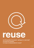 plakat: reuse - rumba orange-Miljø-A1two3