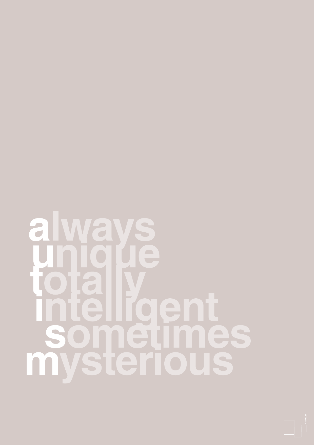 plakat: a-u-t-i-s-m - broken beige-Autisme-A1two3
