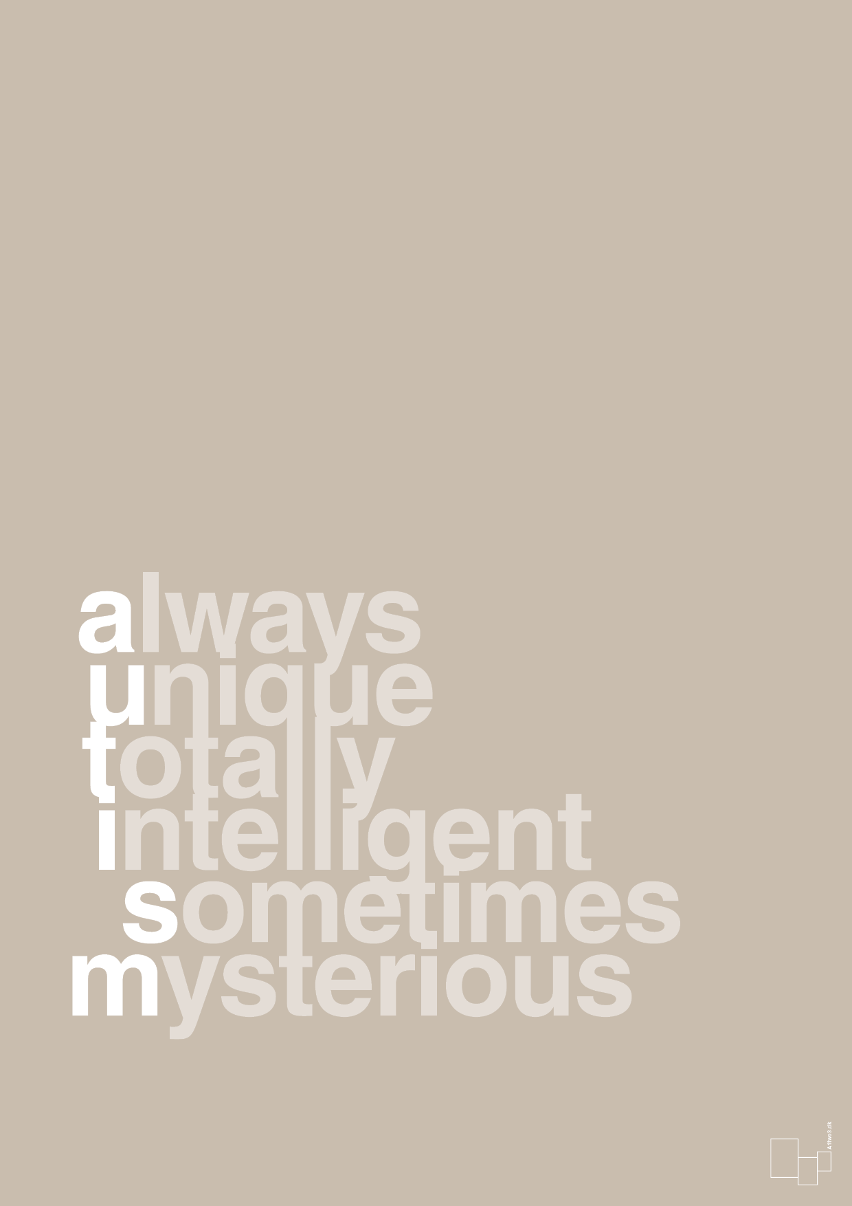 plakat: a-u-t-i-s-m - creamy mushroom-Autisme-A1two3