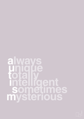 plakat: a-u-t-i-s-m - dusty lilac-Autisme-A1two3