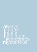 plakat: a-u-t-i-s-m - heavenly blue-Autisme-A1two3