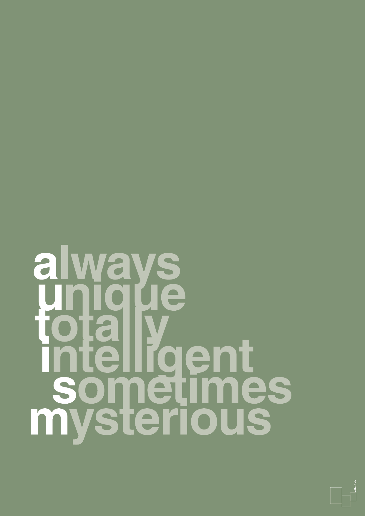 plakat: a-u-t-i-s-m - jade-Autisme-A1two3
