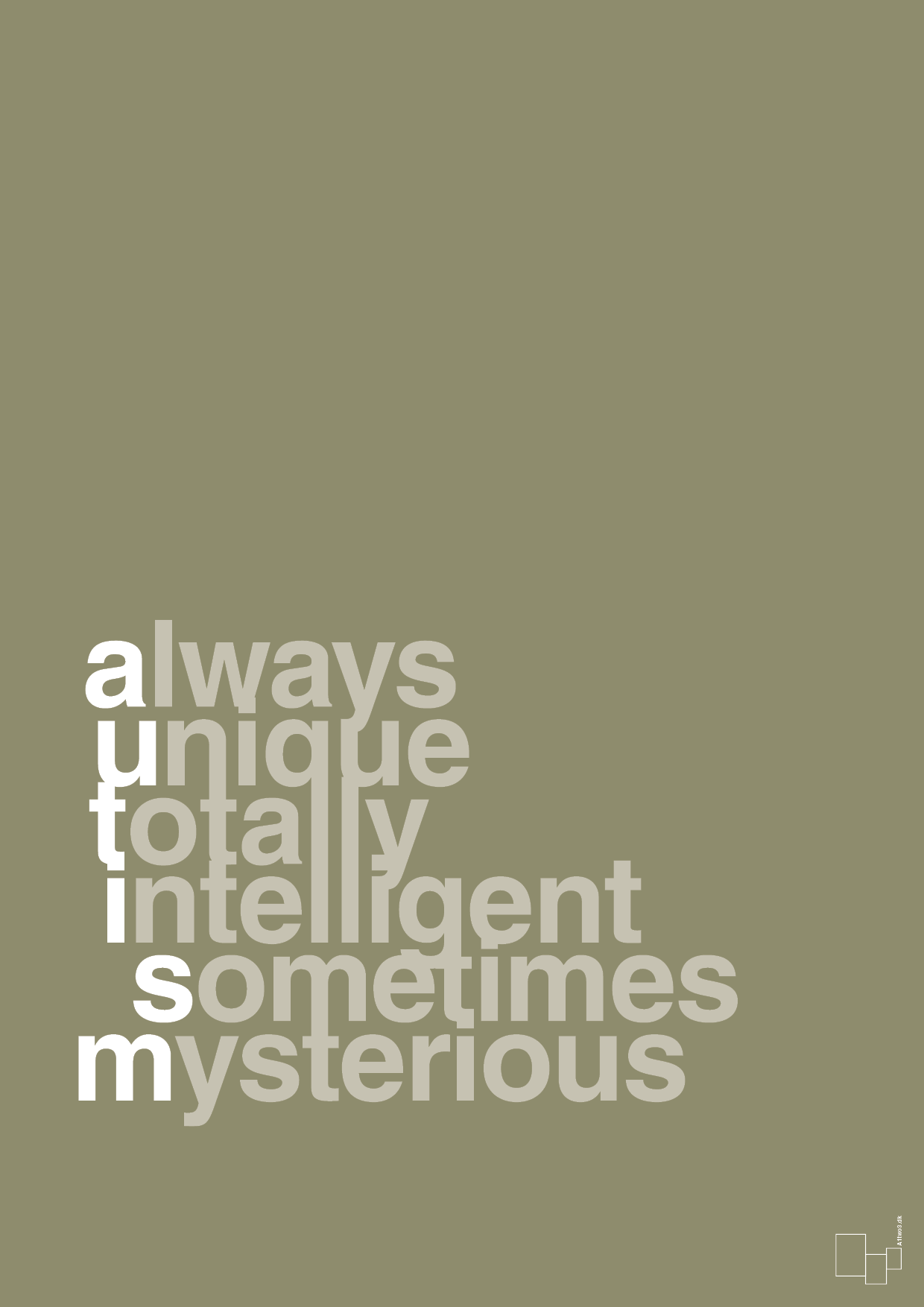 plakat: a-u-t-i-s-m - misty forrest-Autisme-A1two3