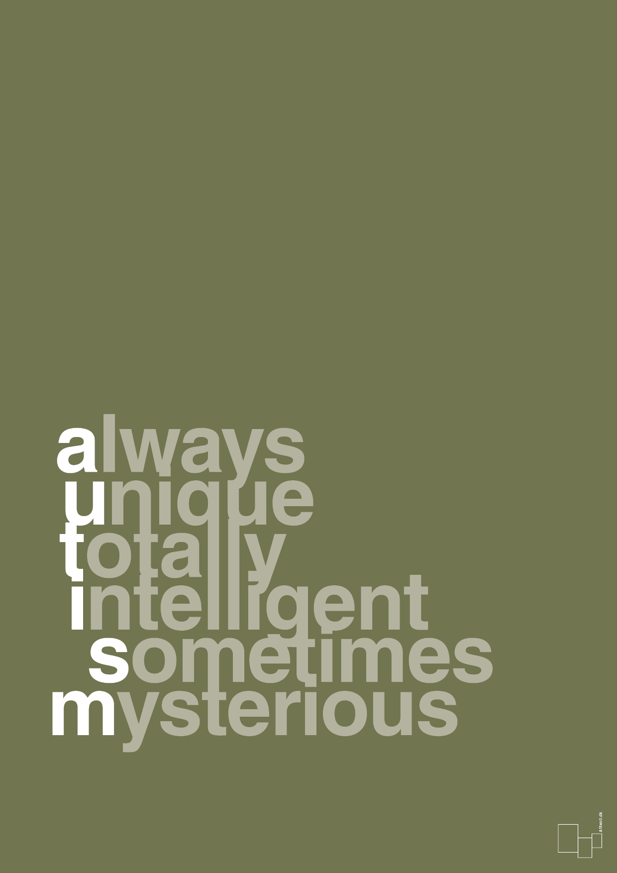 plakat: a-u-t-i-s-m - secret meadow-Autisme-A1two3