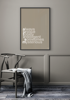 plakat: a-u-t-i-s-m - cognac-Autisme-A1two3