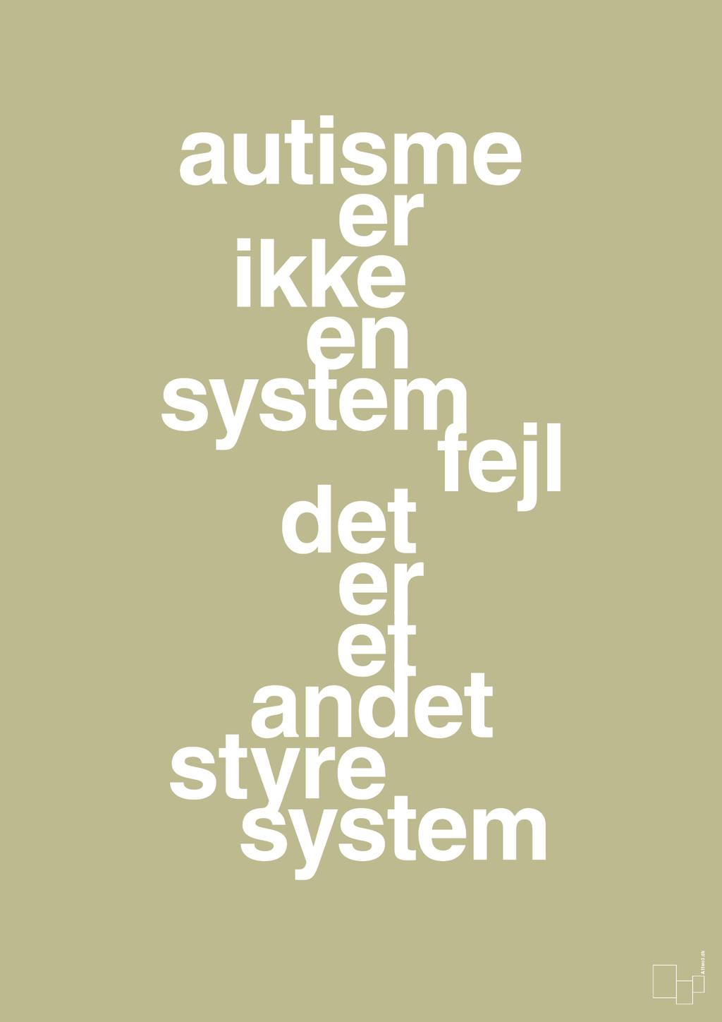 plakat: autisme er ikke en systemfejl - back to nature-Autisme-A1two3