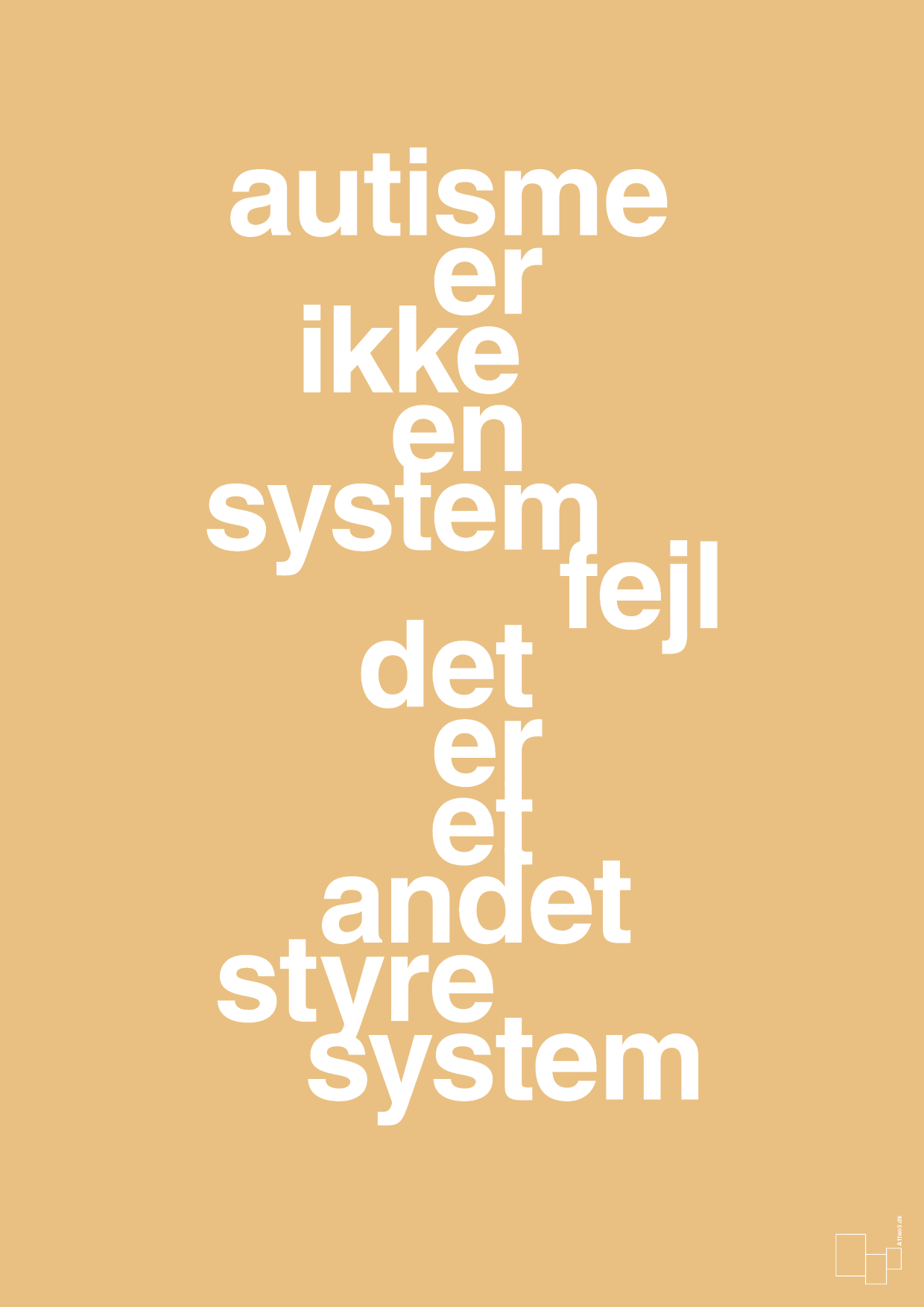 plakat: autisme er ikke en systemfejl - charismatic-Autisme-A1two3