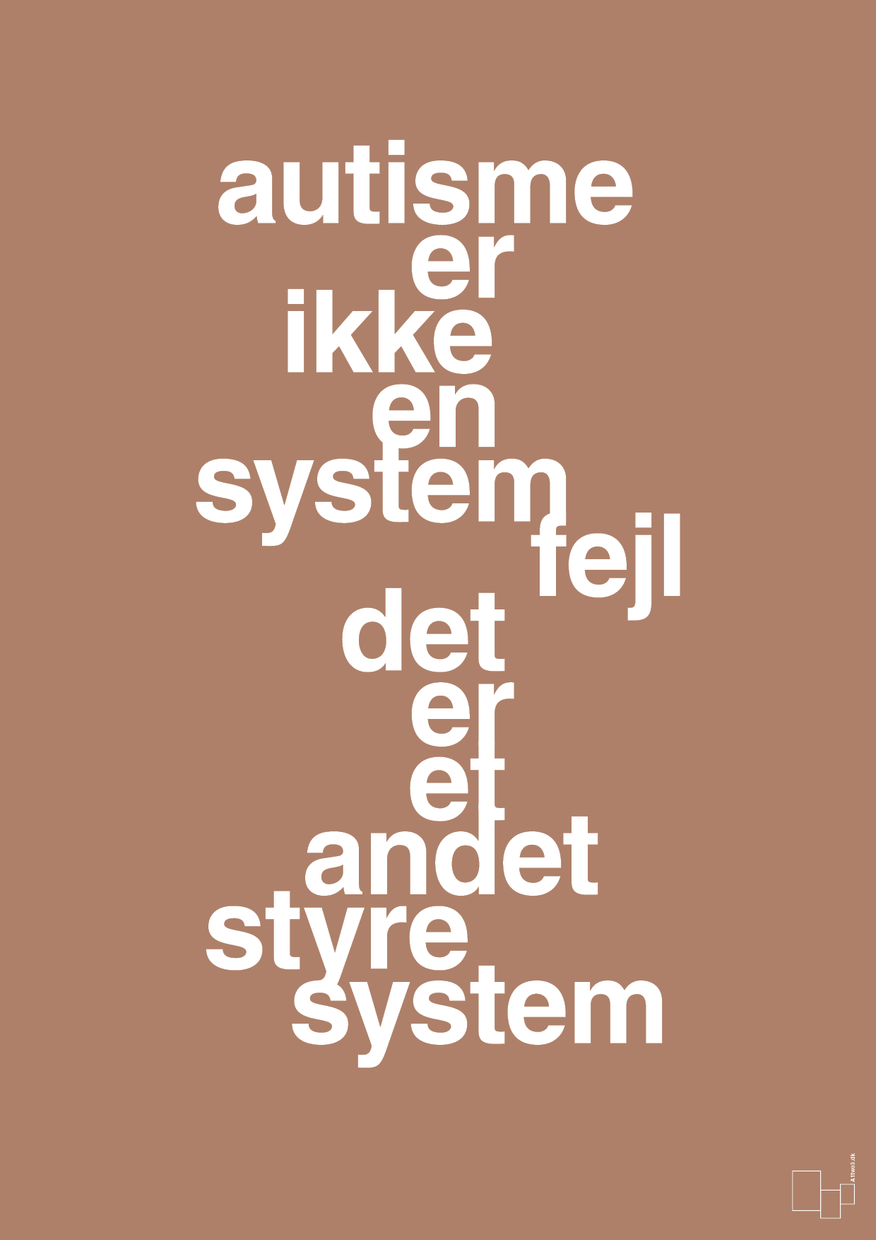 plakat: autisme er ikke en systemfejl - cider spice-Autisme-A1two3