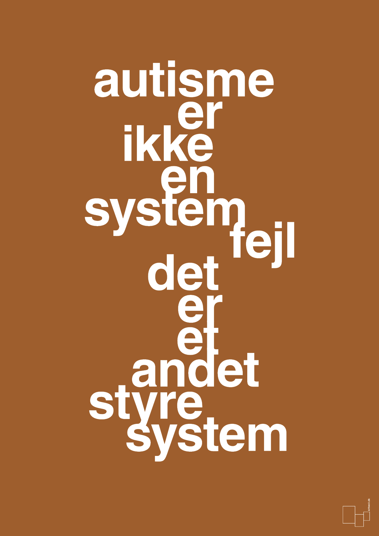 plakat: autisme er ikke en systemfejl - cognac-Autisme-A1two3