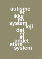 plakat: autisme er ikke en systemfejl - misty forrest-Autisme-A1two3
