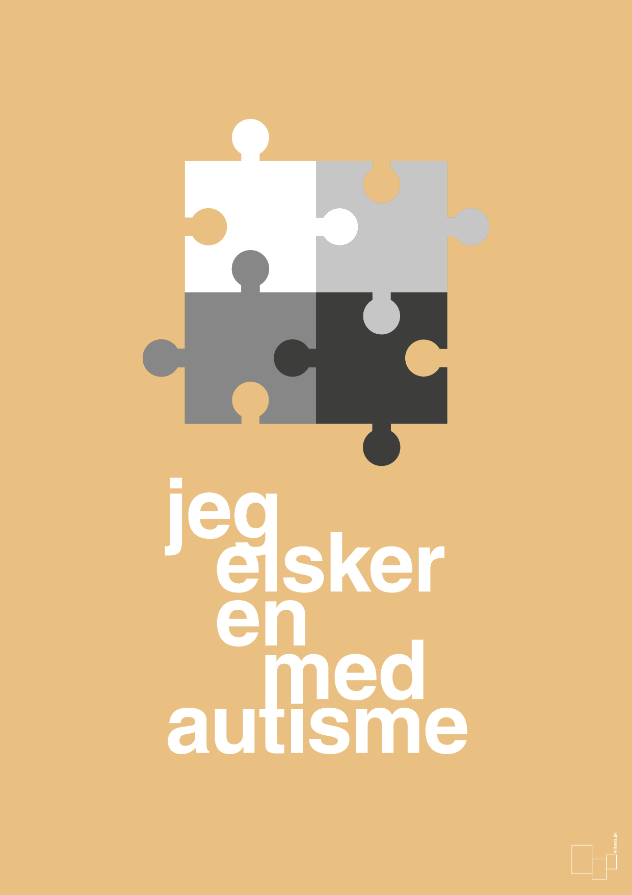 plakat: jeg elsker en med autisme - charismatic-Autisme-A1two3