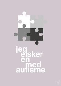 plakat: jeg elsker en med autisme